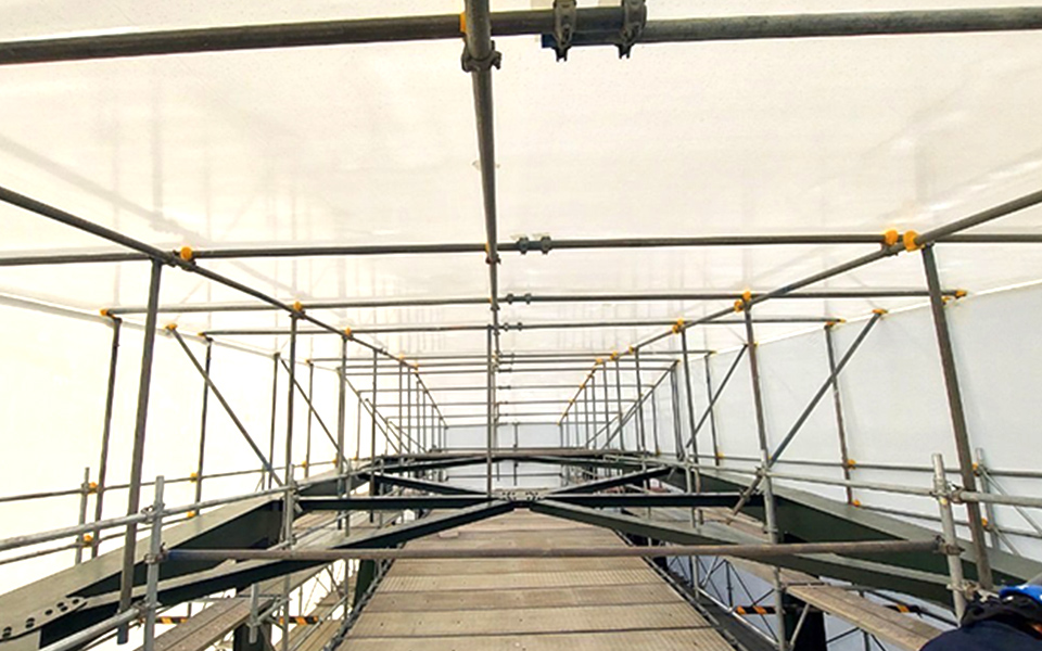 歩道橋工事(内部)