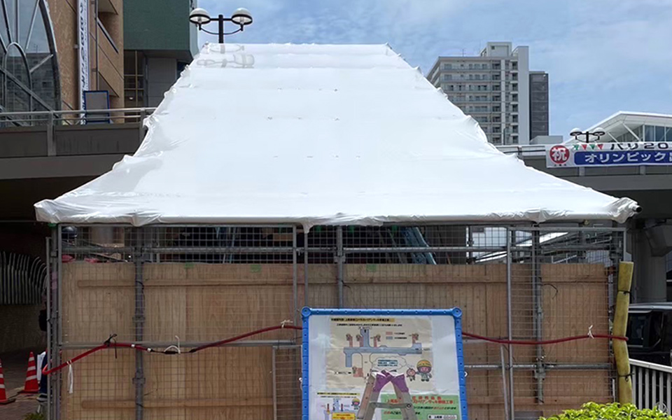歩道橋工事